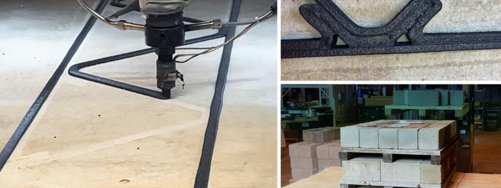 Elementos estructurales de plástico reciclado impresos en 3D