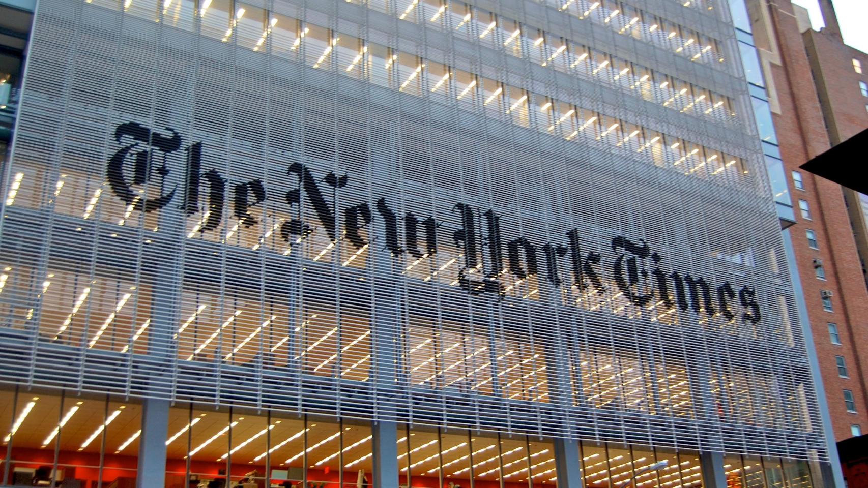 Fachada del edificio de 'The New York Times' en Nueva York.