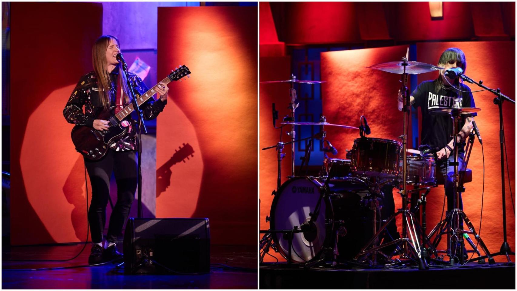 Anxela y Violeta, componentes del grupo de rock gallego BALA
