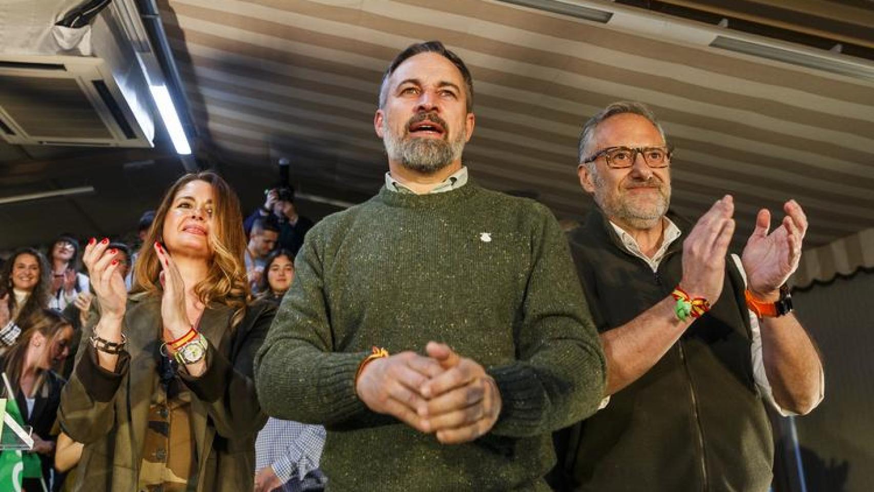 Abascal y el candidato a la Presidencia de la Junta, Carlos Pollán, participan en un acto preelectoral en Segovia