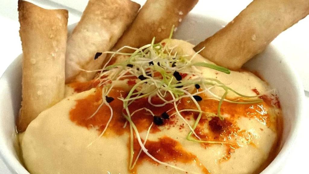 El hummus de Judías del Barco de Ávila, que se sirve en uno de los paradores.