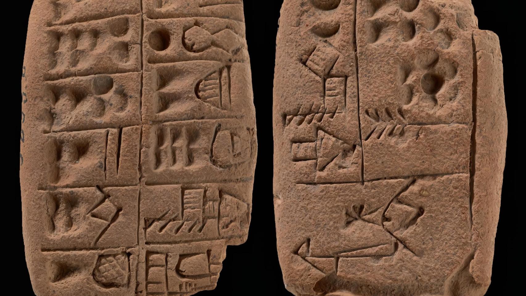 Ejemplos de tablillas protocuneiformes de Uruk.