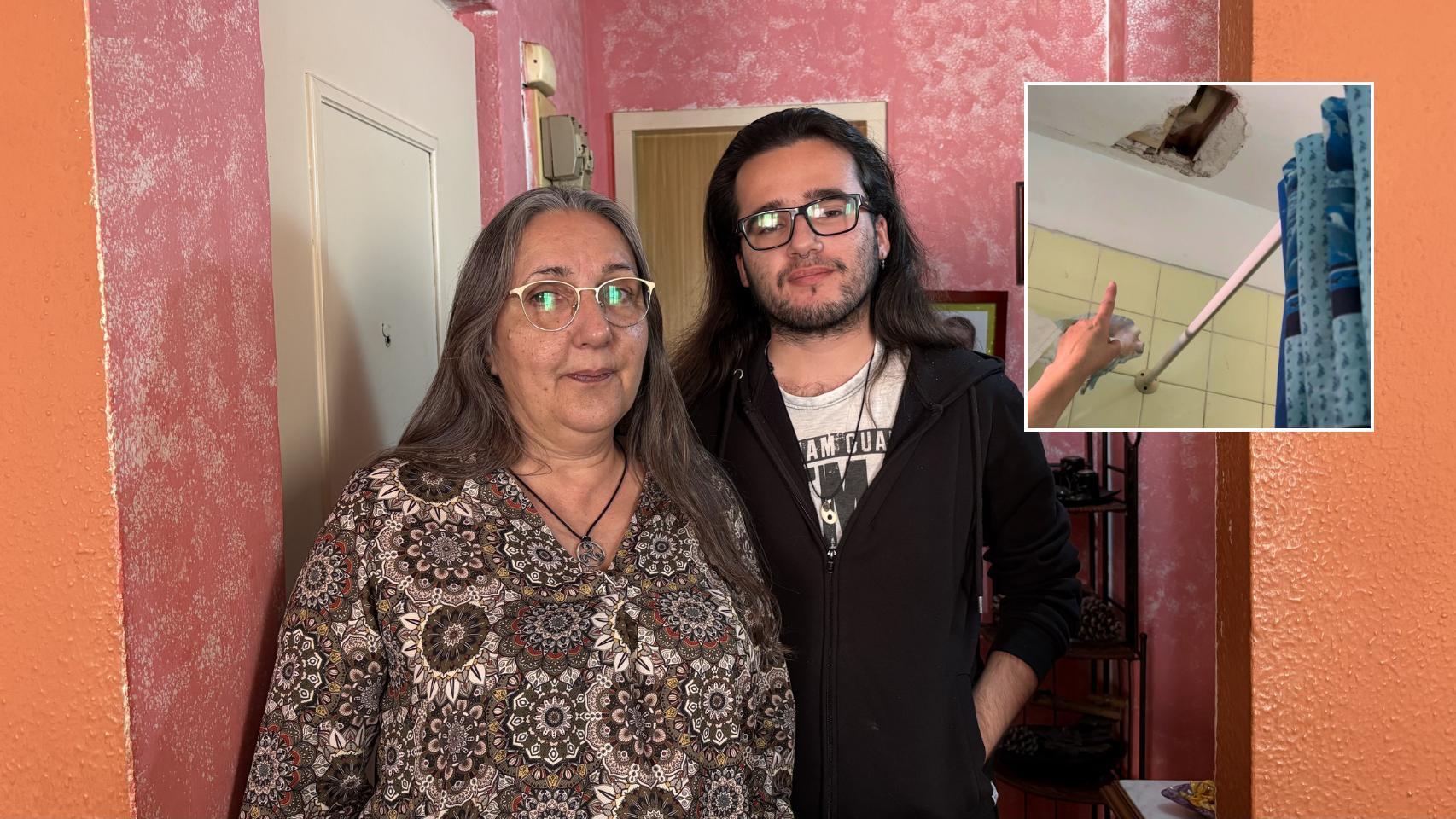 Montse y su hijo, vecinos de Pascual de la Mata.