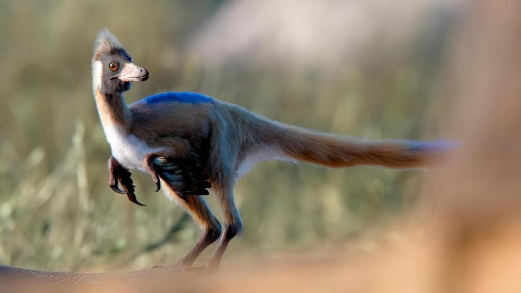 Alnashetri encima de un Priosphenodon.