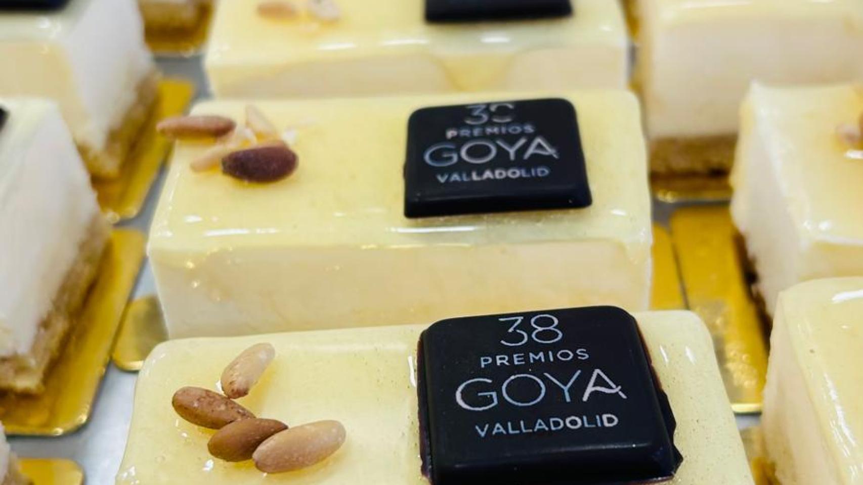 Imagen del pastel de los Goyas que se va a vender en Valladolid