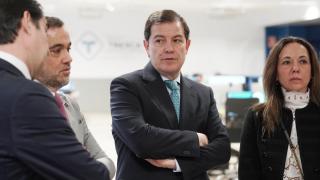El presidente de la Junta y candidato a la reelección por el PP, Alfonso Fernández Mañueco, visita la empresa Tresca, en el Parque Tecnológico de León, este viernes