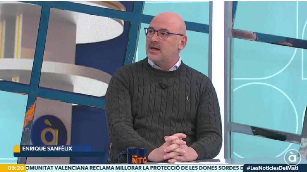 Enrique Sanfélix, padre de una víctima del incendio de Campanar. À Punt NTC