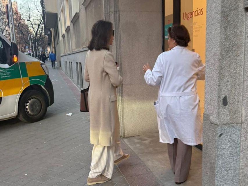 Isabel Presyler, este pasado jueves, día 26, llegando al hospital Ruber de Juan Bravo.