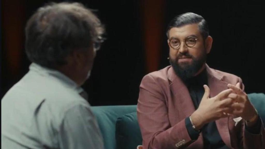 Manu Sánchez, con Jordi Évole, en 'Lo de Évole'.