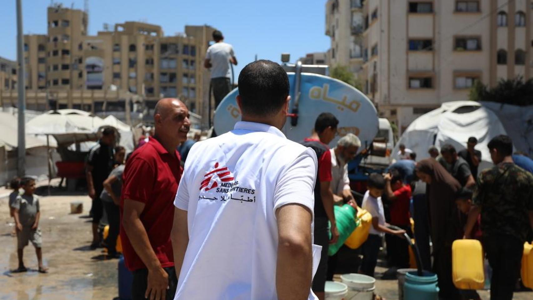 Un trabajador de MSF en la Franja de Gaza.