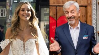 Ainhoa, de 'Casados a primera vista', y Carlos Sobera, presentador de 'First Dates'.
