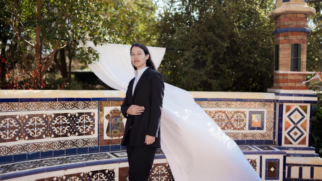 Sara Torres in El Retiro Park.