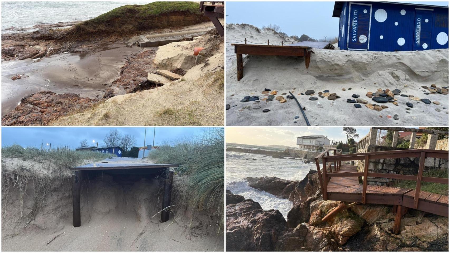 Sanxenxo (Pontevedra) cifra los daños de temporal en 985.000 euros