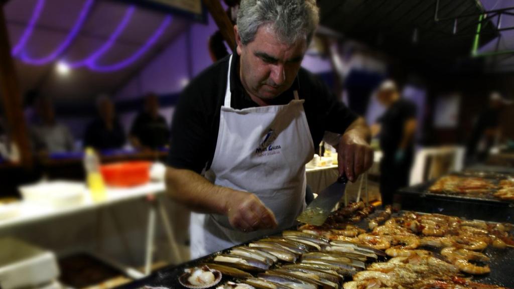 Hay todo tipo de mariscos.