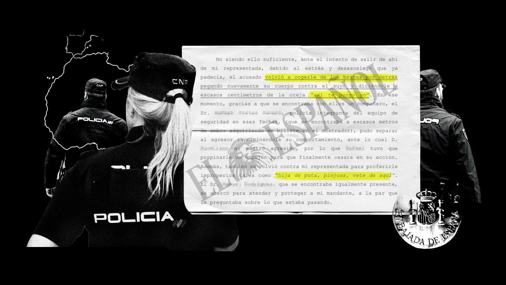 Escrito de acusación contra los dos agresores.