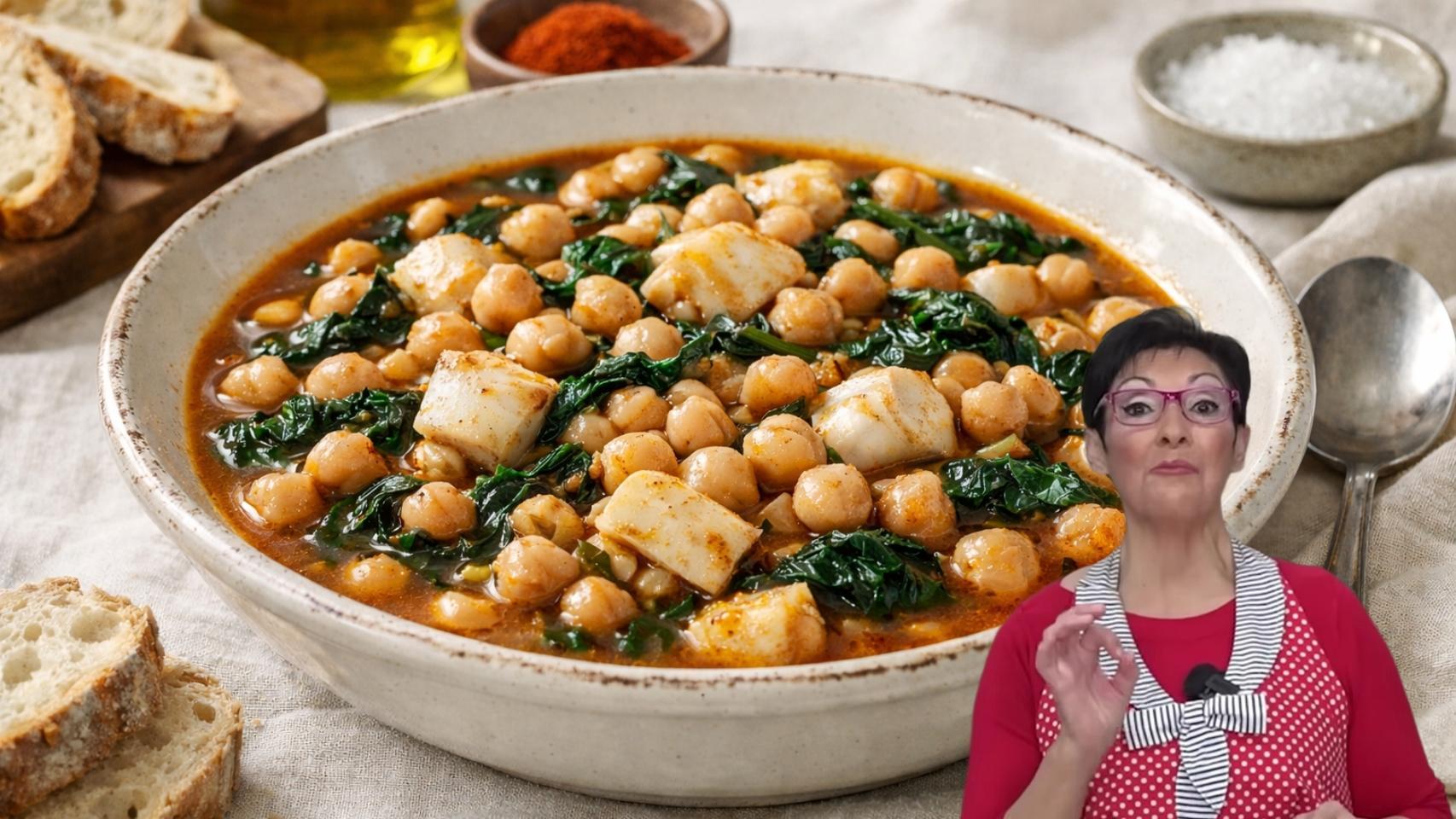 Loli, cocinera, en un montaje de El Español