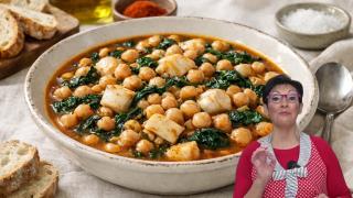 Loli, cocinera, en un montaje de El Español