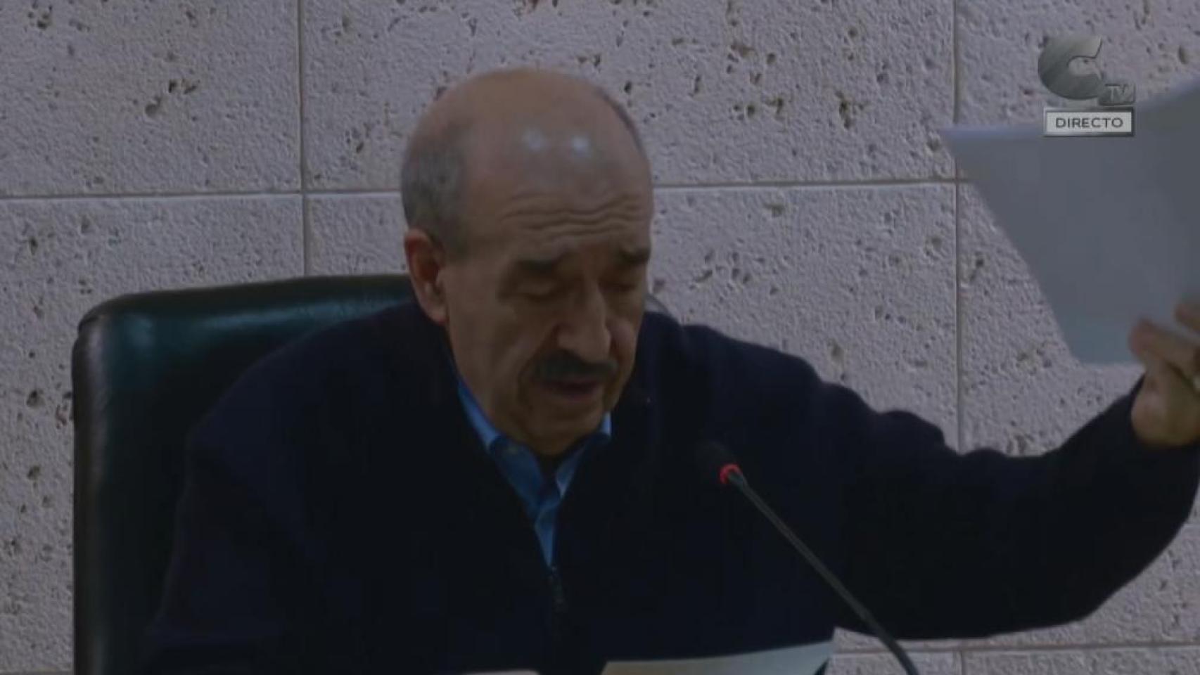 Manuel Rando, durante el último pleno de Calamocha.