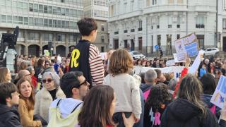 Manifestación de las familias de los colegios de la provincia de A Coruña.