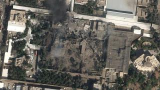The official residence of Iran's supreme leader, Ali Khamenei, bombed by the United States and Israel.