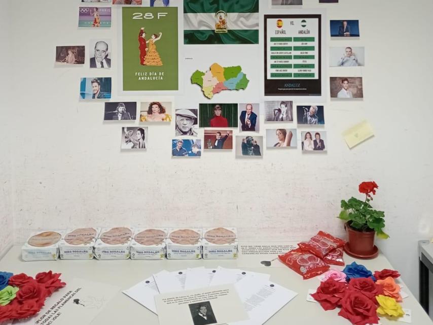 El set de la oficina de Rubén el Día de Andalucía.