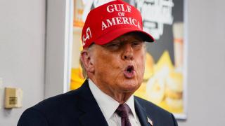 Donald Trump, during a visit to a Whataburger restaurant in Corpus Christi, Texas.