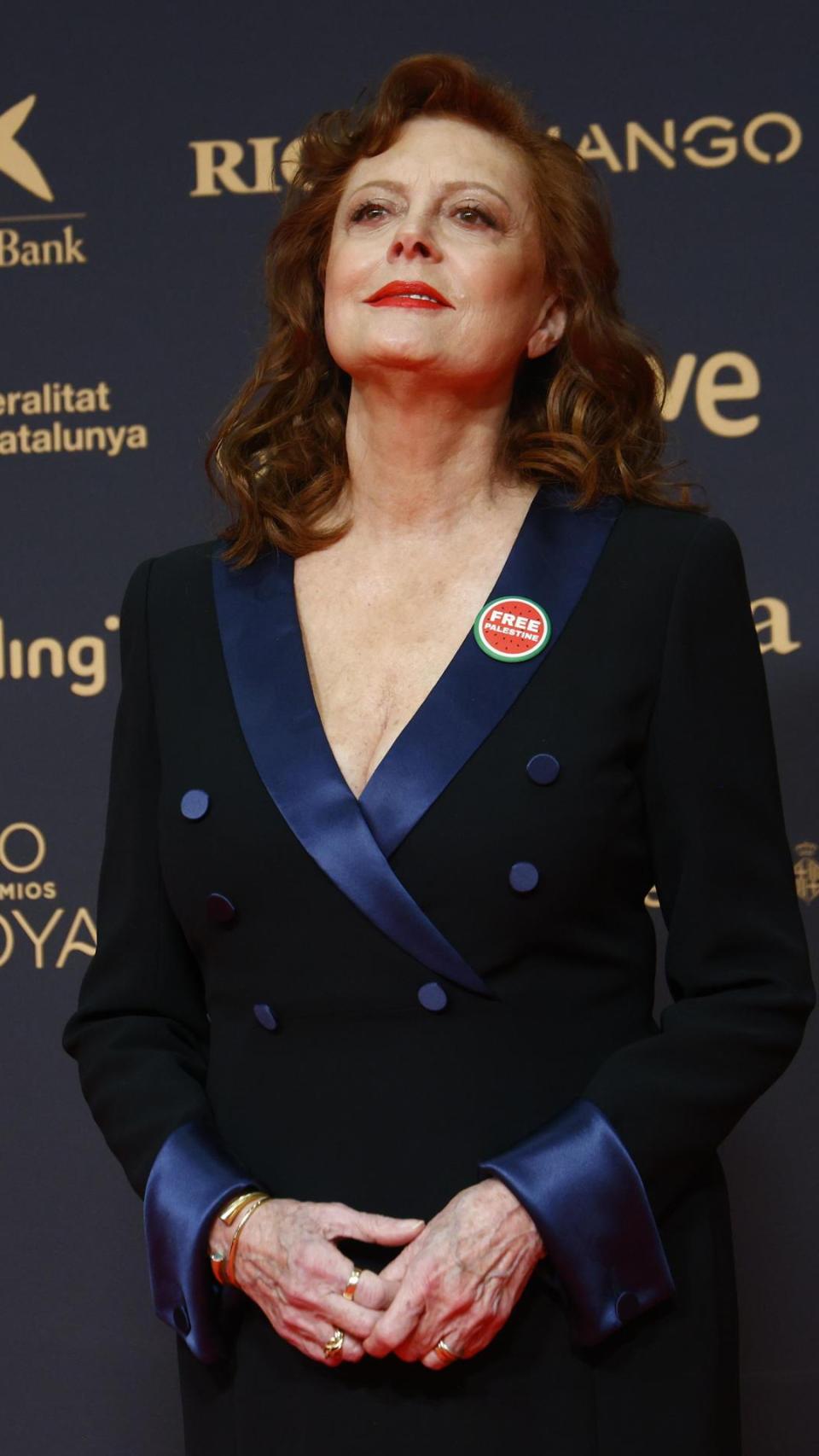 La actriz Susan Sarandon en la alfombra roja de los Goya 2026.