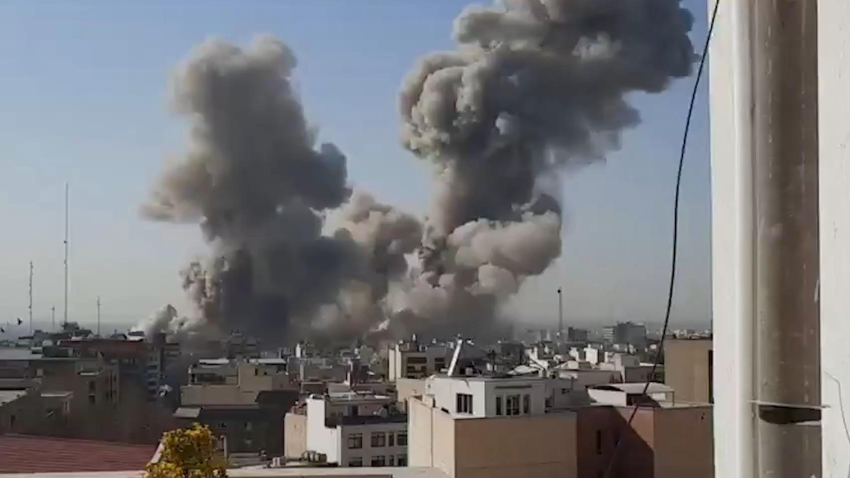 Imágenes del ataque israelí y estodounidense