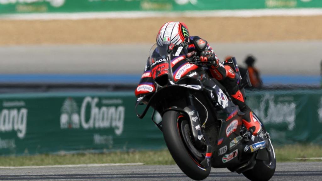 Bezzecchi, durante el Gran Premio de Tailandia de MotoGP.