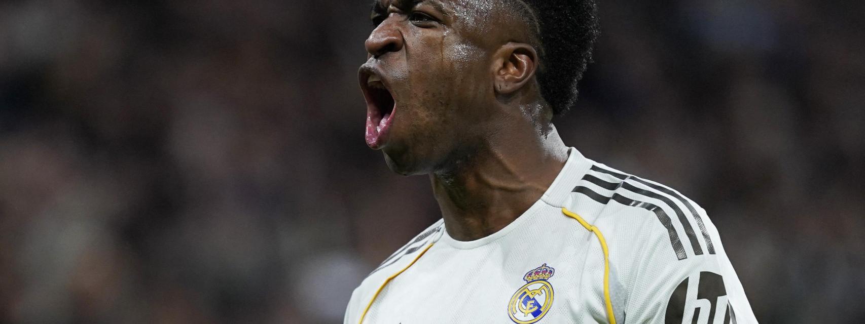 Vinicius celebra un gol contra la Real Sociedad.