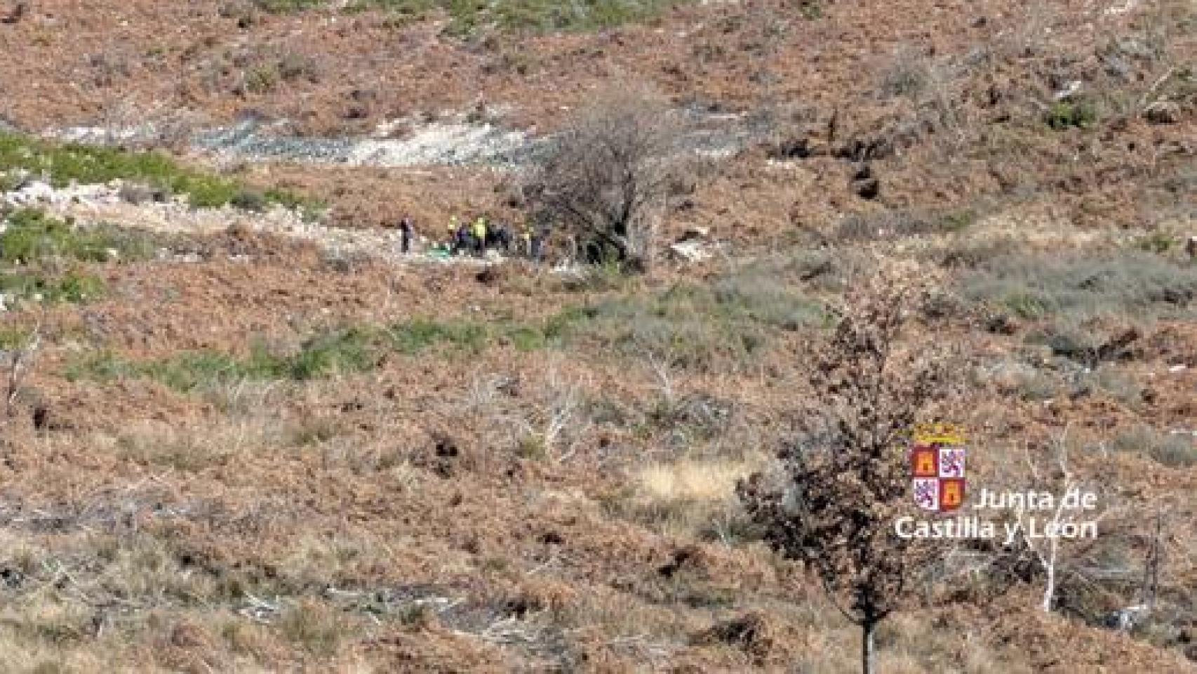 El lugar del fallecimiento del trabajador de Medio Ambiente, en el término municipal de Mahide (Zamora)
