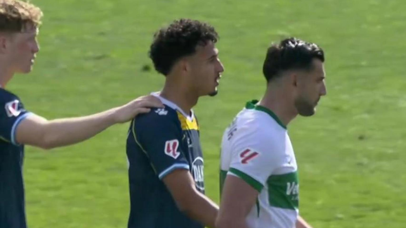 el presunto insulto racista de Rafa Mir a Omar El Hilali que recoge el acta del Elche-Espanyol