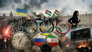 Montaje con los conflictos bélicos que condicionan al mundo del deporte.