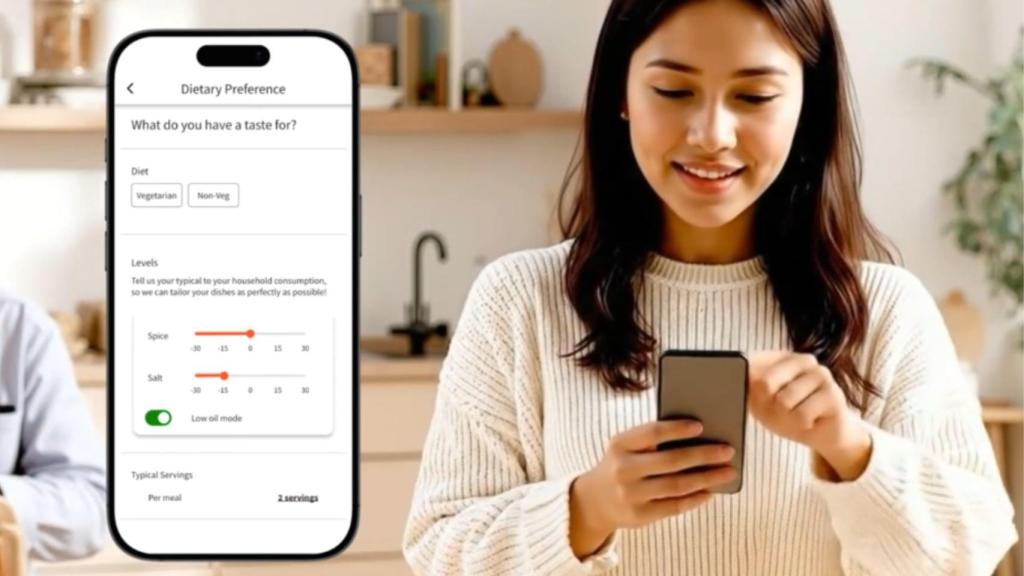 En la app podemos configurar preferencias de cocinado