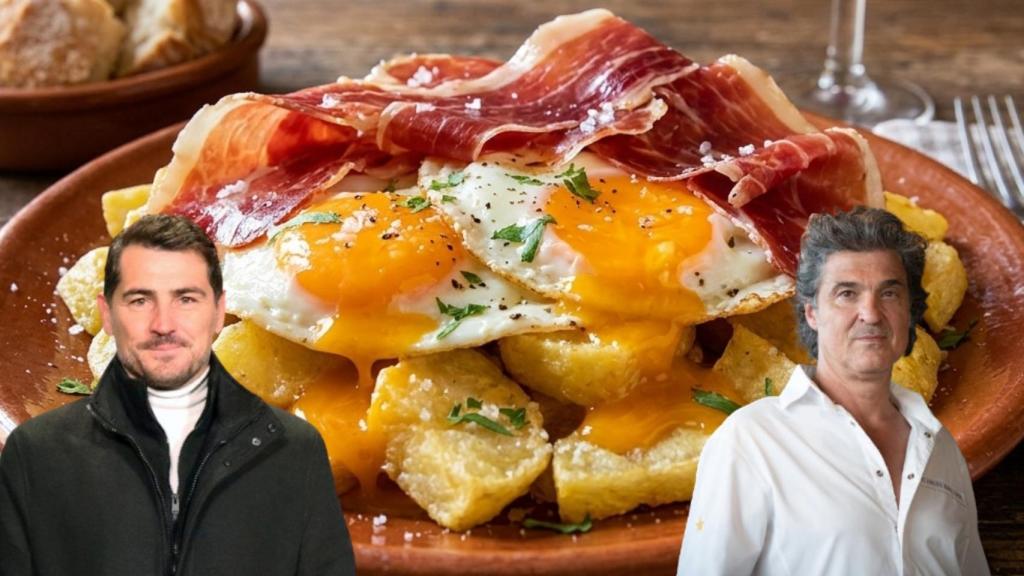 Los huevos rotos con jamón ibérico, el plato favorito de Iker Casillas