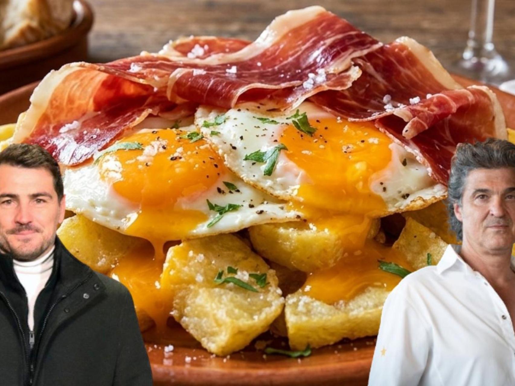 Los huevos rotos con jamón ibérico, el plato favorito de Iker Casillas
