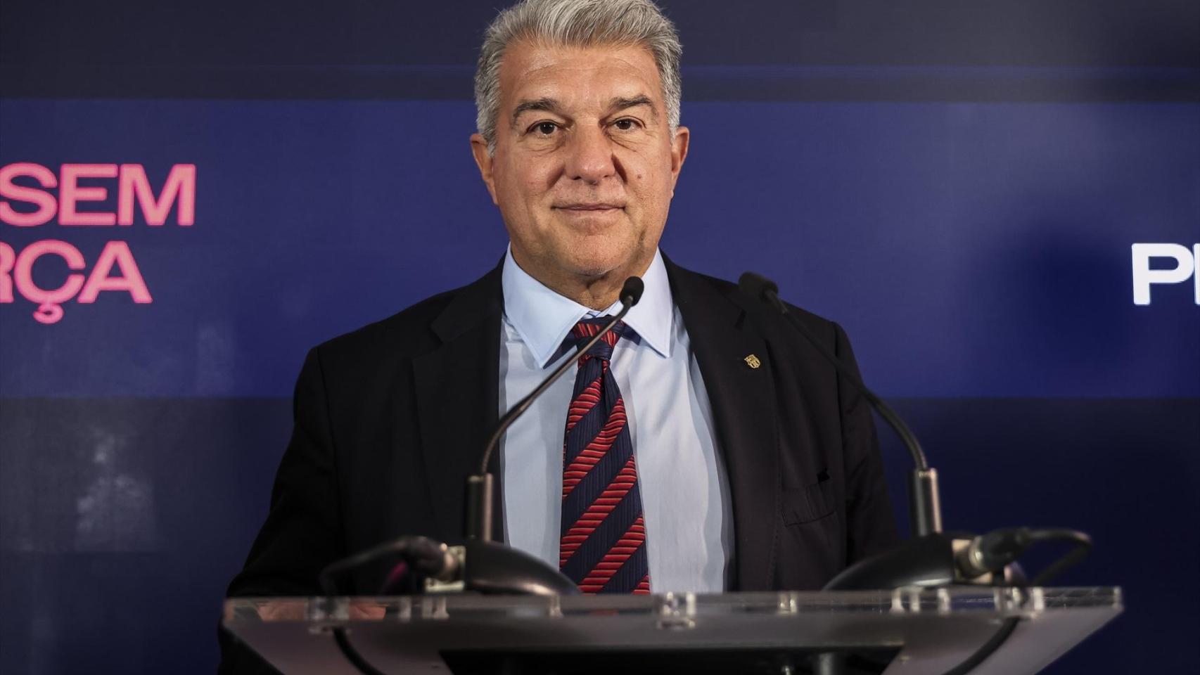 Joan Laporta, en rueda de prensa