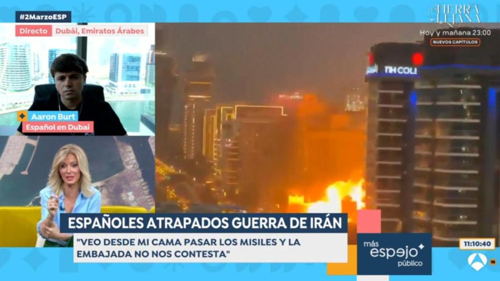 Susanna Griso entrevista en 'Espejo Público' a un español afincado en Dubái.