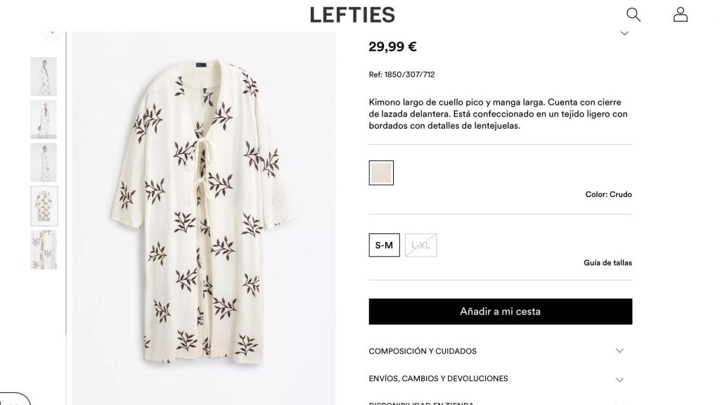 Kimono largo. Ref: 1850/307/712