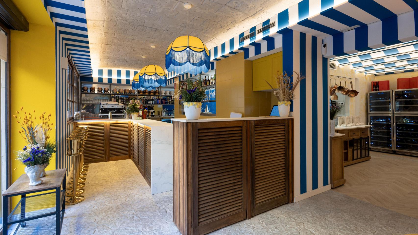 La entrada del restaurante.