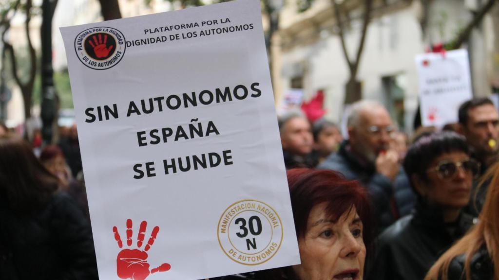 Manifestación de autónomos en Zaragoza