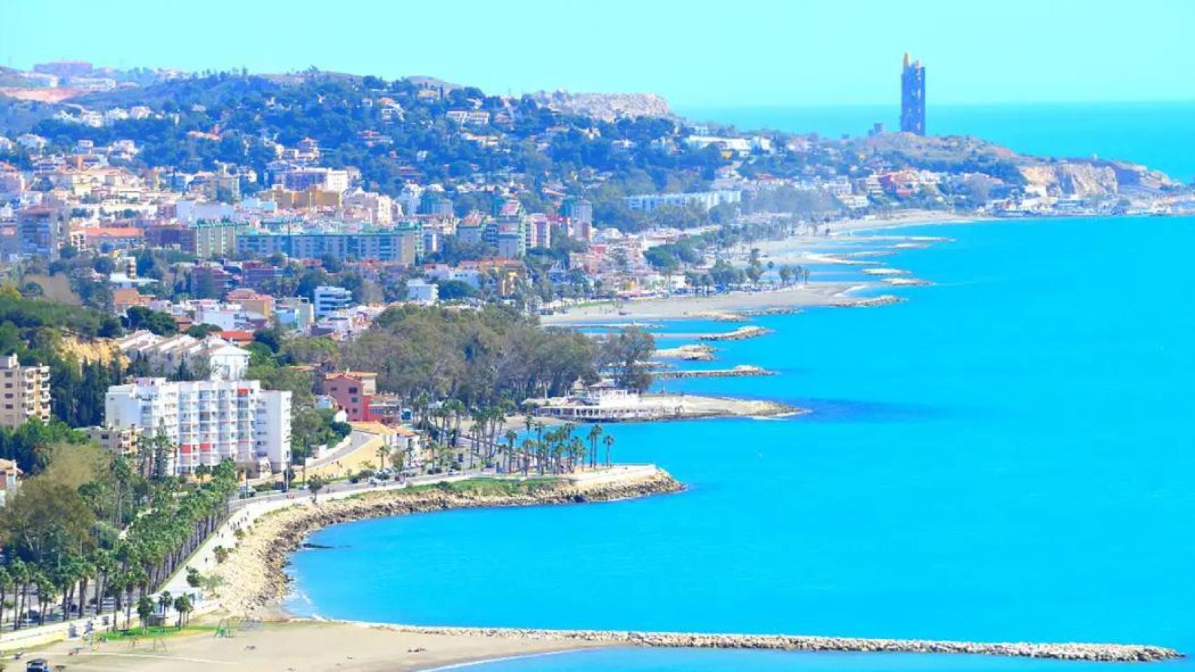 Vistas de la zona este de Málaga.