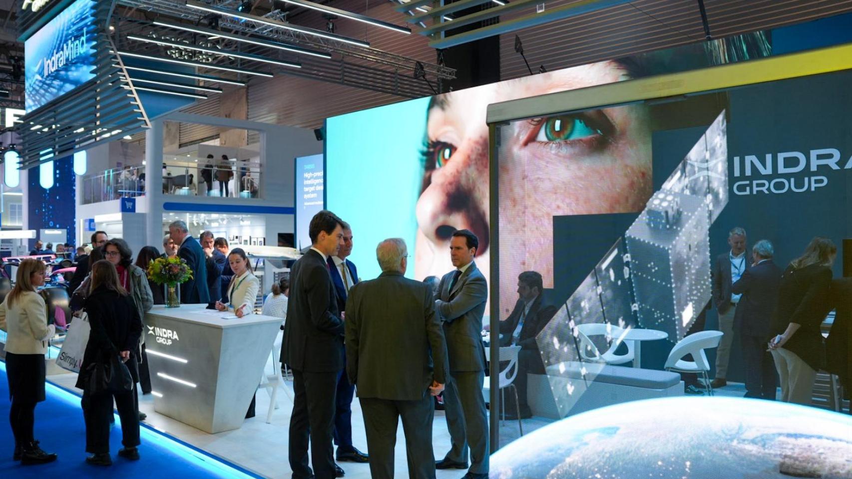Stand de Indra en el MWC de Barcelona