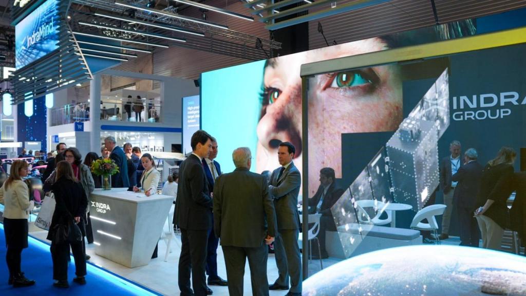 Stand de Indra en el MWC de Barcelona