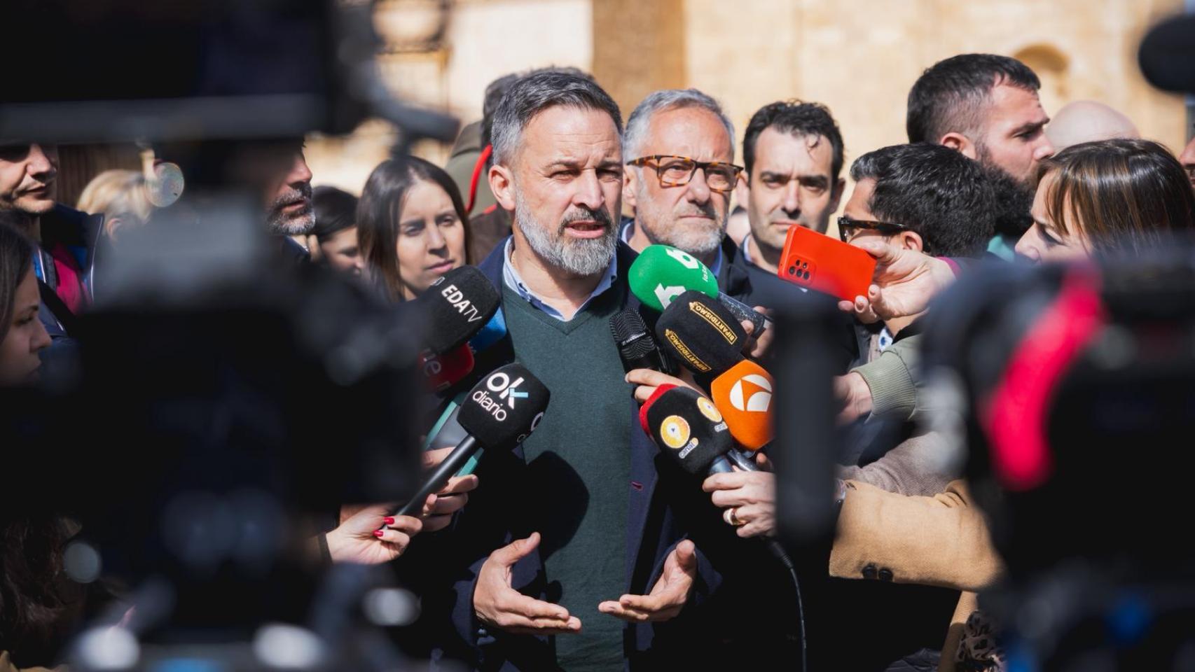 Santiago Abascal durante su intervención en Almazán