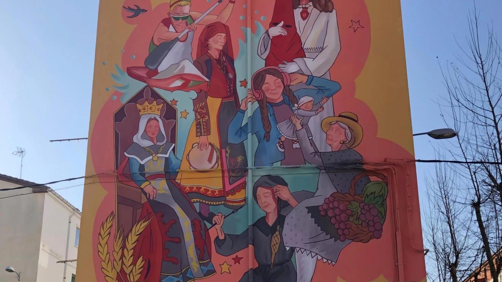 Zamora rinde homenaje a sus mujeres con un mural reivindicativo en la calle Río Almucera con motivo del 8M.