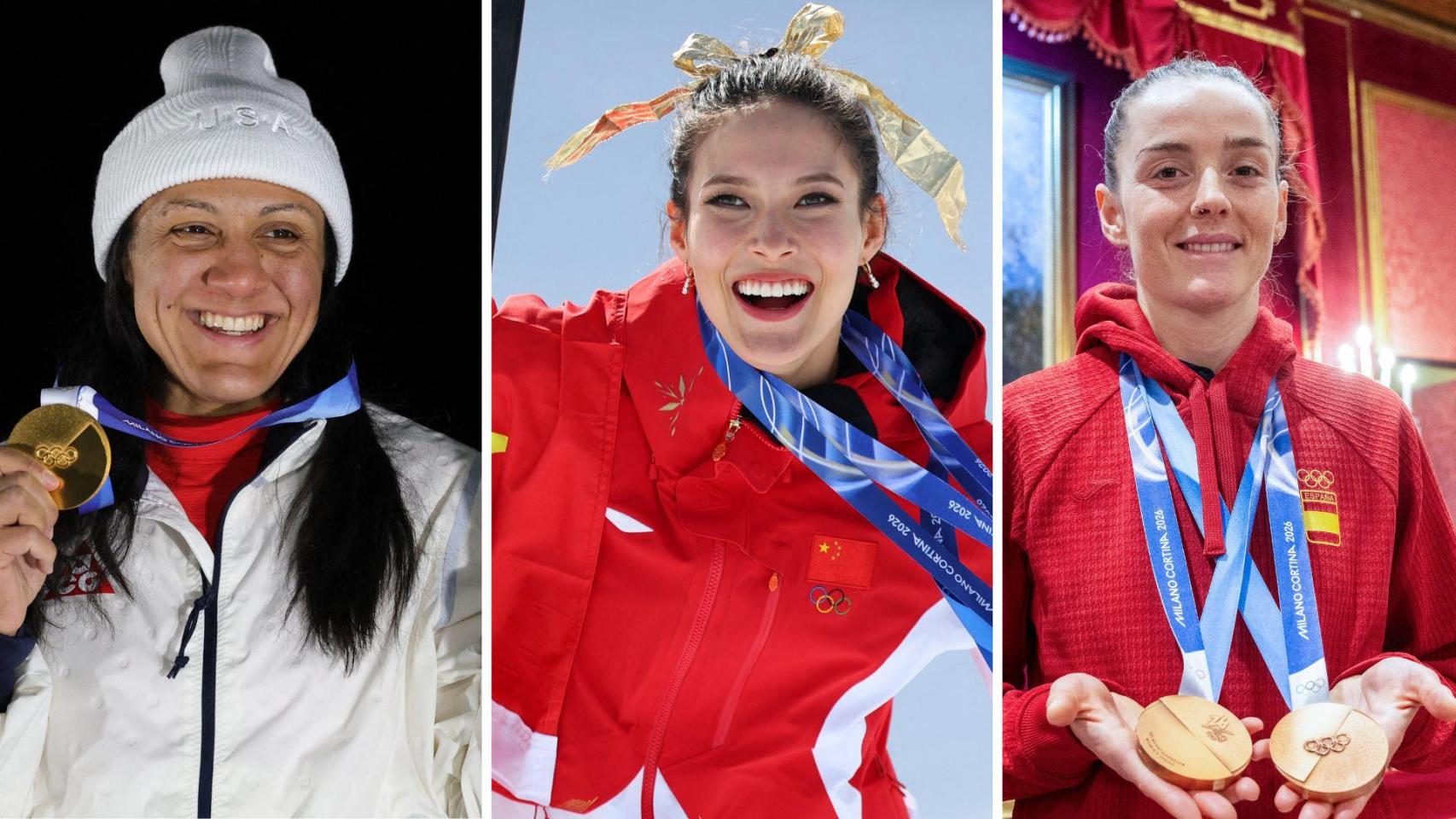 Jutta Leerdam, Eileen Gu y Ana Alonso.