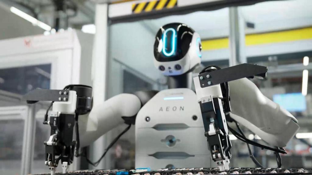 Robot AEON en una planta de BMW.