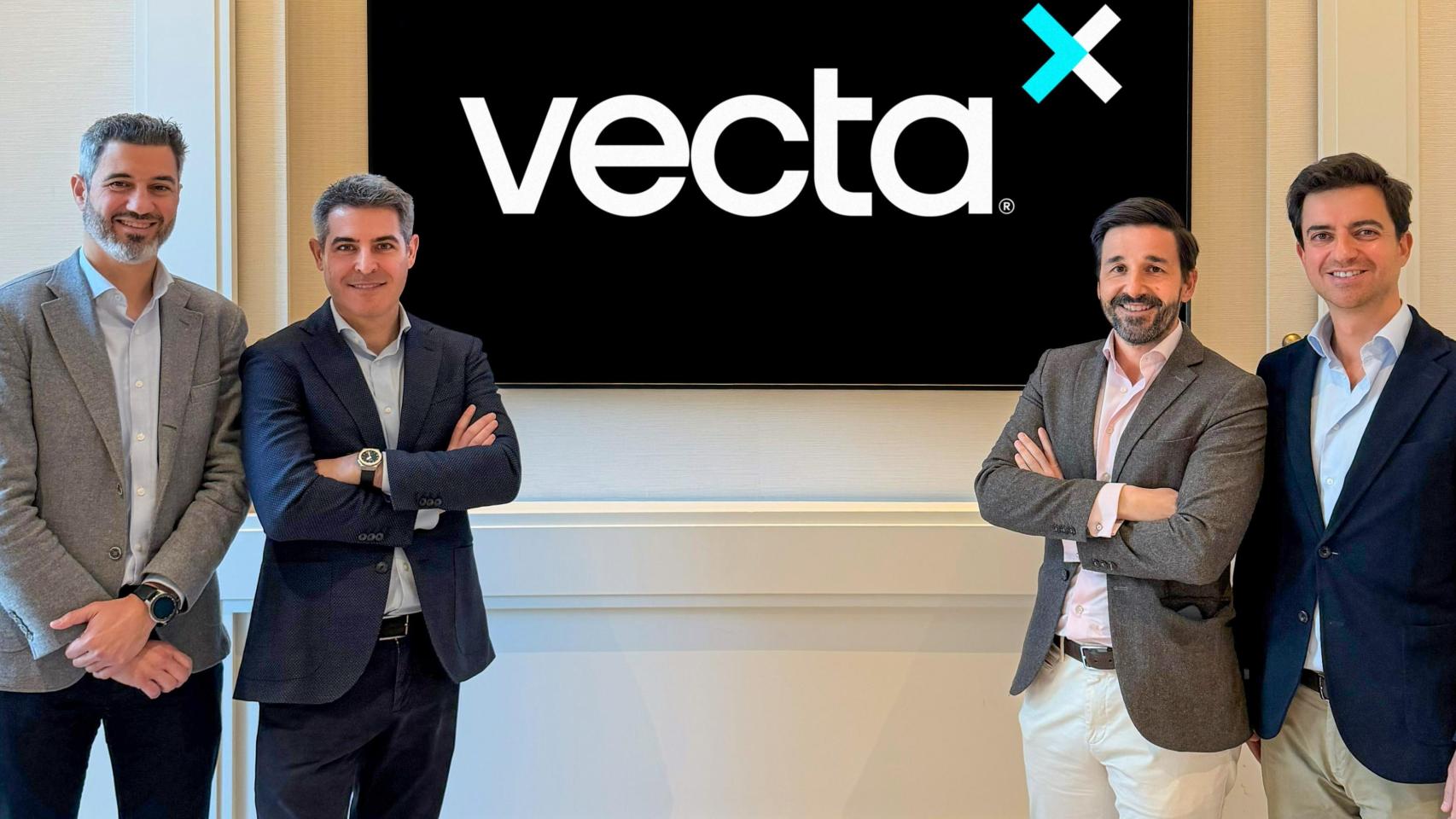 Fernando Llano, Alfredo Bru, Jorge Fernández-Miret y Javier Casado, socios fundadores de Vecta.