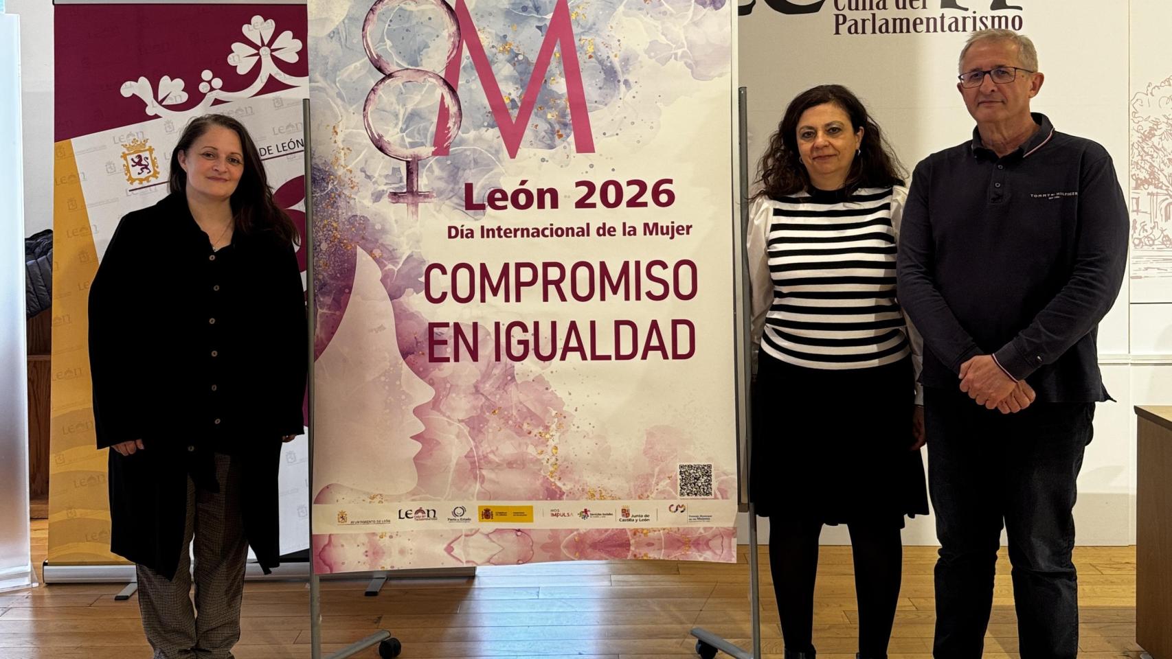 Imagen de la presentación del programa del 8-M del Ayuntamiento de León